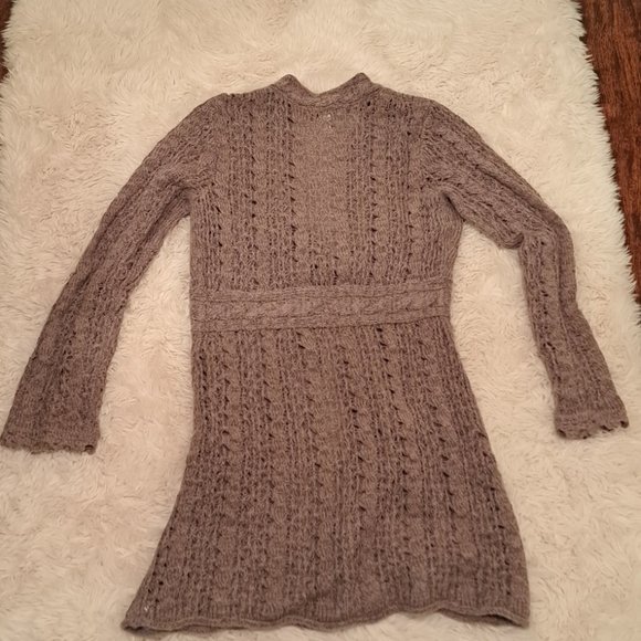 Heather Lilac Intuitions Crochet Knit Cardigan - Picture 2 of 3
